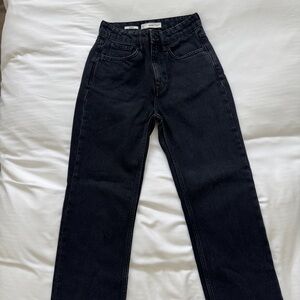 Mango Women's Black Straight Jeans